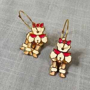 Edgar Berebi Poodle with Pink Sunglasses Articulated Earrings